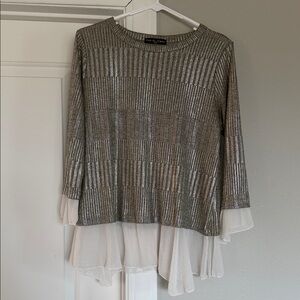 Women’s Metallic Silver Blouse